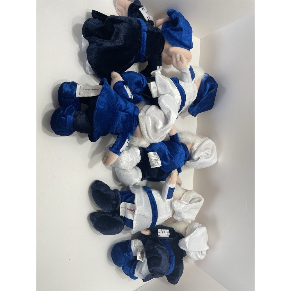 Disney Seven Dwarfs Hanukkah‎ Beanie 10" Plush Disney Store Rare Set of 6 - Picture 2 of 9